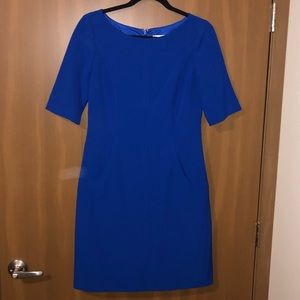 Royal blue dress with front pockets